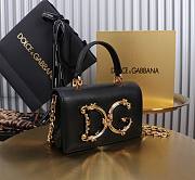 Fortok Dolce & Gabbana Mini Black Leather Handbag 18x10x5cm - 4
