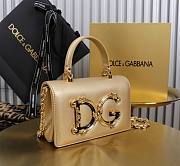 Fortok Dolce & Gabbana Mini Gold Leather Handbag 18x10x5cm - 6