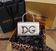 Fortok Dolce & Gabbana Mini Silver Leather Handbag 18x10x5cm - 1