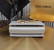 Fortok Dolce & Gabbana Mini Silver Leather Handbag 18x10x5cm - 6