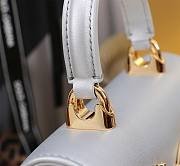 Fortok Dolce & Gabbana Mini Silver Leather Handbag 18x10x5cm - 5
