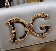 Fortok Dolce & Gabbana Mini Silver Leather Handbag 18x10x5cm - 4