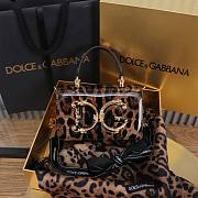 Fortok Dolce & Gabbana Mini Leopard Patent Leather Handbag 18x10x5cm - 1