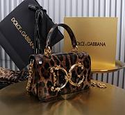 Fortok Dolce & Gabbana Mini Leopard Patent Leather Handbag 18x10x5cm - 3