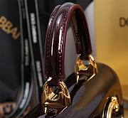 Fortok Dolce & Gabbana Mini Burgundy Patent Leather Handbag 18x10x5cm - 5