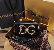 Fortok Dolce & Gabbana Mini Black Patent Leather Handbag 18x10x5cm - 1