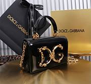 Fortok Dolce & Gabbana Mini Black Patent Leather Handbag 18x10x5cm - 6