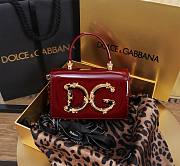 Fortok Dolce & Gabbana Mini Red Patent Leather Handbag 18x10x5cm - 1