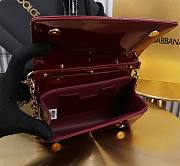 Fortok Dolce & Gabbana Mini Red Patent Leather Handbag 18x10x5cm - 4
