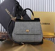 Fortok Dolce & Gabbana Houndstooth Sicily Bag 20x16x8cm - 1