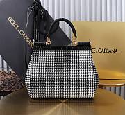 Fortok Dolce & Gabbana Houndstooth Sicily Bag 20x16x8cm - 4