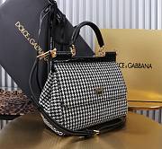 Fortok Dolce & Gabbana Houndstooth Sicily Bag 20x16x8cm - 3
