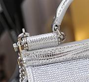 Fortok Dolce & Gabbana Lizard Pattern Diamond Sicily Silver 14x16x6cm - 4
