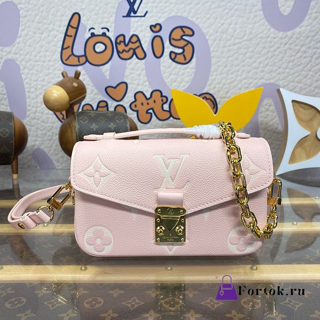 Fortok Louis Vuitton Pochette Métis East West Bag Pink & Beige M14208 21.5x13.5x6cm  - 1
