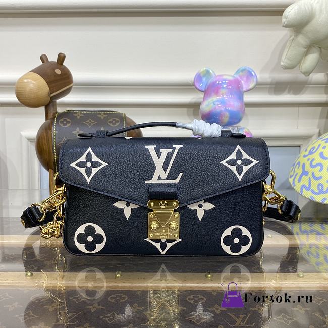 Fortok Louis Vuitton Pochette Métis East West Bag Black & Beige M46596 21.5x13.5x6cm  - 1