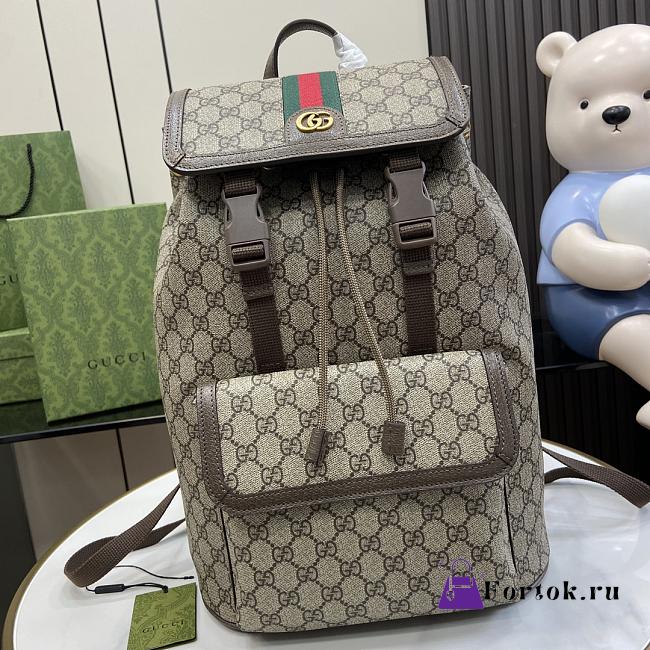 Fortok Gucci Ophidia GG Supreme Fabric Backpack Beige 792114 29x40.5x13.5cm - 1
