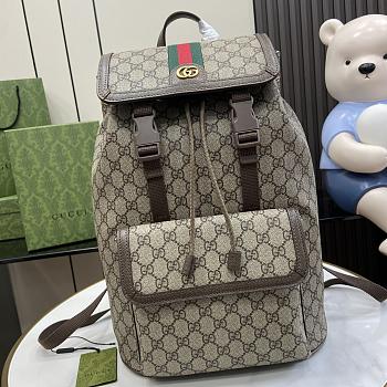 Fortok Gucci Ophidia GG Supreme Fabric Backpack Beige 792114 29x40.5x13.5cm