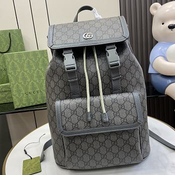 Fortok Gucci Ophidia GG Supreme Fabric Backpack Grey 792114 29x40.5x13.5cm
