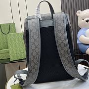 Fortok Gucci Ophidia GG Supreme Fabric Backpack Grey 792114 29x40.5x13.5cm - 4