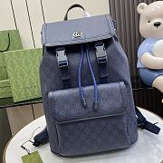 Fortok Gucci Ophidia GG Supreme Fabric Backpack Blue 792114 29x40.5x13.5cm - 1
