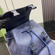 Fortok Gucci Ophidia GG Supreme Fabric Backpack Blue 792114 29x40.5x13.5cm - 4