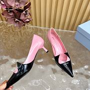 Fortok Prada Classic Triangle Logo High Heels Pink & Black  - 5