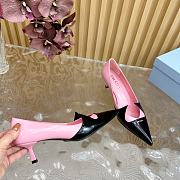 Fortok Prada Classic Triangle Logo High Heels Pink & Black  - 4