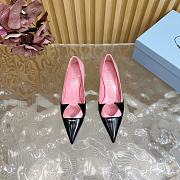 Fortok Prada Classic Triangle Logo High Heels Pink & Black  - 2