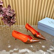 Fortok Prada Classic Triangle Logo High Heels Orange & Brown - 4