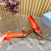 Fortok Prada Classic Triangle Logo High Heels Orange & Brown - 3
