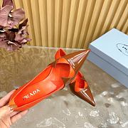Fortok Prada Classic Triangle Logo High Heels Orange & Brown - 2