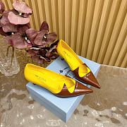 Fortok Prada Classic Triangle Logo High Heels Yellow & Black - 1