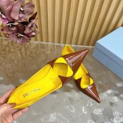 Fortok Prada Classic Triangle Logo High Heels Yellow & Black - 4