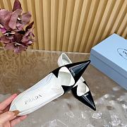 Fortok Prada Classic Triangle Logo High Heels White & Black - 5