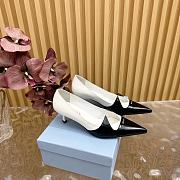 Fortok Prada Classic Triangle Logo High Heels White & Black - 4