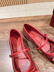 Fortok Gucci Horsebit Ballet Shoes Red - 6