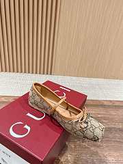 Fortok Gucci Horsebit Ballet Shoes Beige - 5
