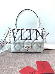 Fortok Valentino Candystud VLTN Top Handle Bag White 23×11×17cm - 1