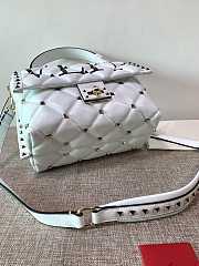 Fortok Valentino Candystud VLTN Top Handle Bag White 23×11×17cm - 6