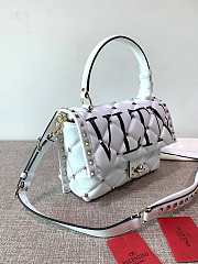 Fortok Valentino Candystud VLTN Top Handle Bag White 23×11×17cm - 5