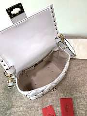 Fortok Valentino Candystud VLTN Top Handle Bag White 23×11×17cm - 4