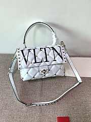 Fortok Valentino Candystud VLTN Top Handle Bag White 23×11×17cm - 3