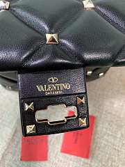 Fortok Valentino Candy Stud Top Handle Bag Black 23×11×17cm - 6