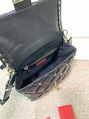 Fortok Valentino Candy Stud Top Handle Bag Black 23×11×17cm - 4