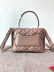 Fortok Valentino Candy Stud Top Handle Bag Pink 23×11×17cm - 6