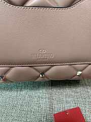Fortok Valentino Candy Stud Top Handle Bag Pink 23×11×17cm - 4