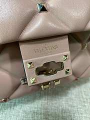 Fortok Valentino Candy Stud Top Handle Bag Pink 23×11×17cm - 5