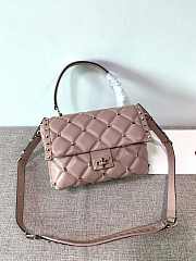 Fortok Valentino Candy Stud Top Handle Bag Pink 23×11×17cm - 2