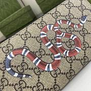 Fortok Gucci GG Coral Snake Detail Zipper Wallet Beige 451273 19x10x2.5cm - 5