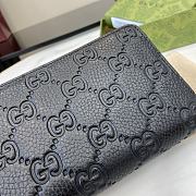 Fortok Gucci GG Emblem Black Leather Wallet 821803 19x10x2.5cm - 2